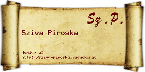 Sziva Piroska névjegykártya